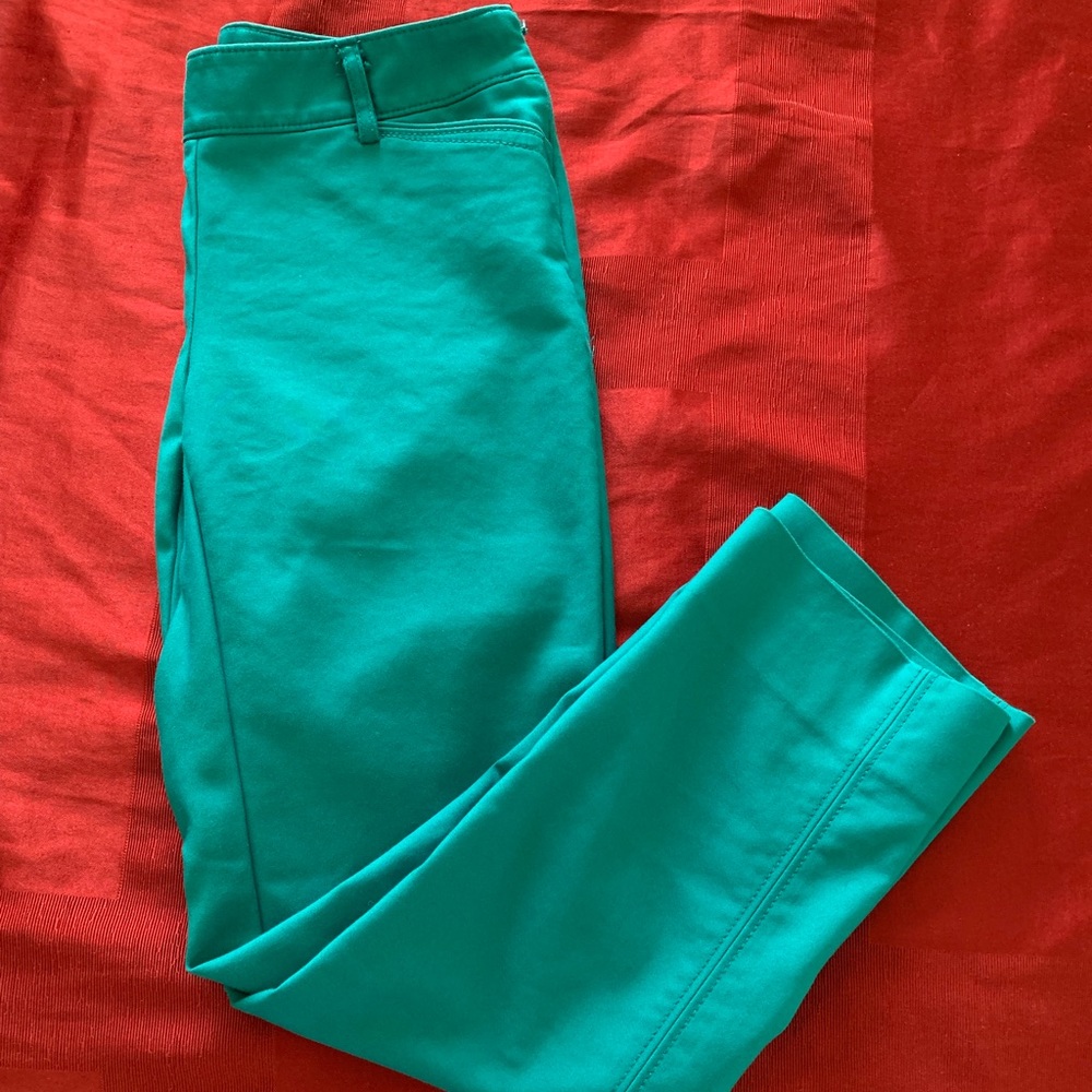 Turquoise capris pants